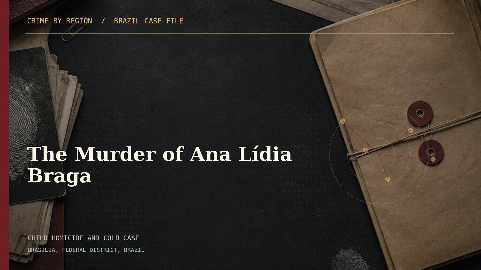 Editorial cover for The Murder of Ana Lídia Braga