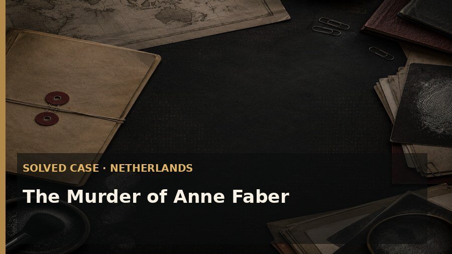 Editorial cover for The Murder of Anne Faber