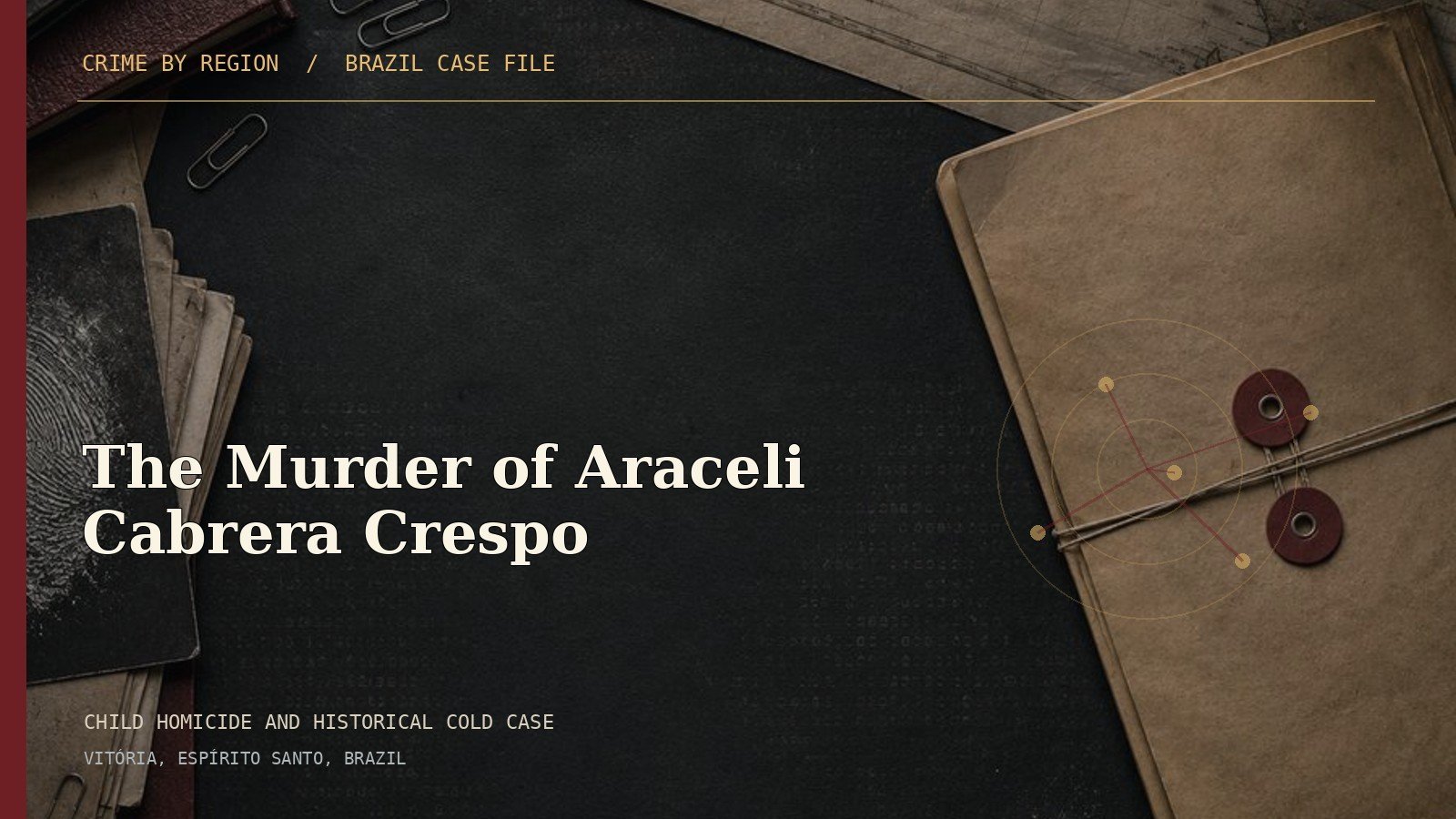 Editorial cover for The Murder of Araceli Cabrera Crespo
