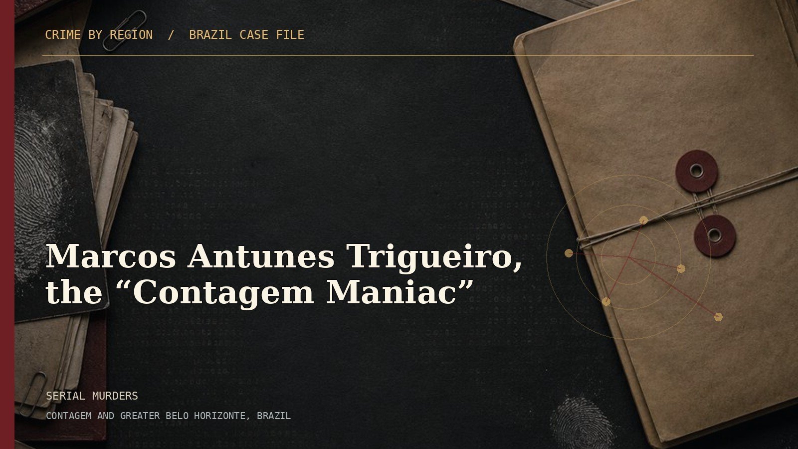 Editorial cover for Marcos Antunes Trigueiro, the “Contagem Maniac”
