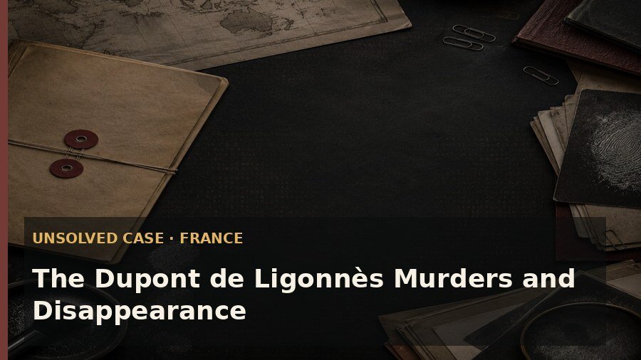 Editorial artwork for The Dupont de Ligonnès Murders and Disappearance