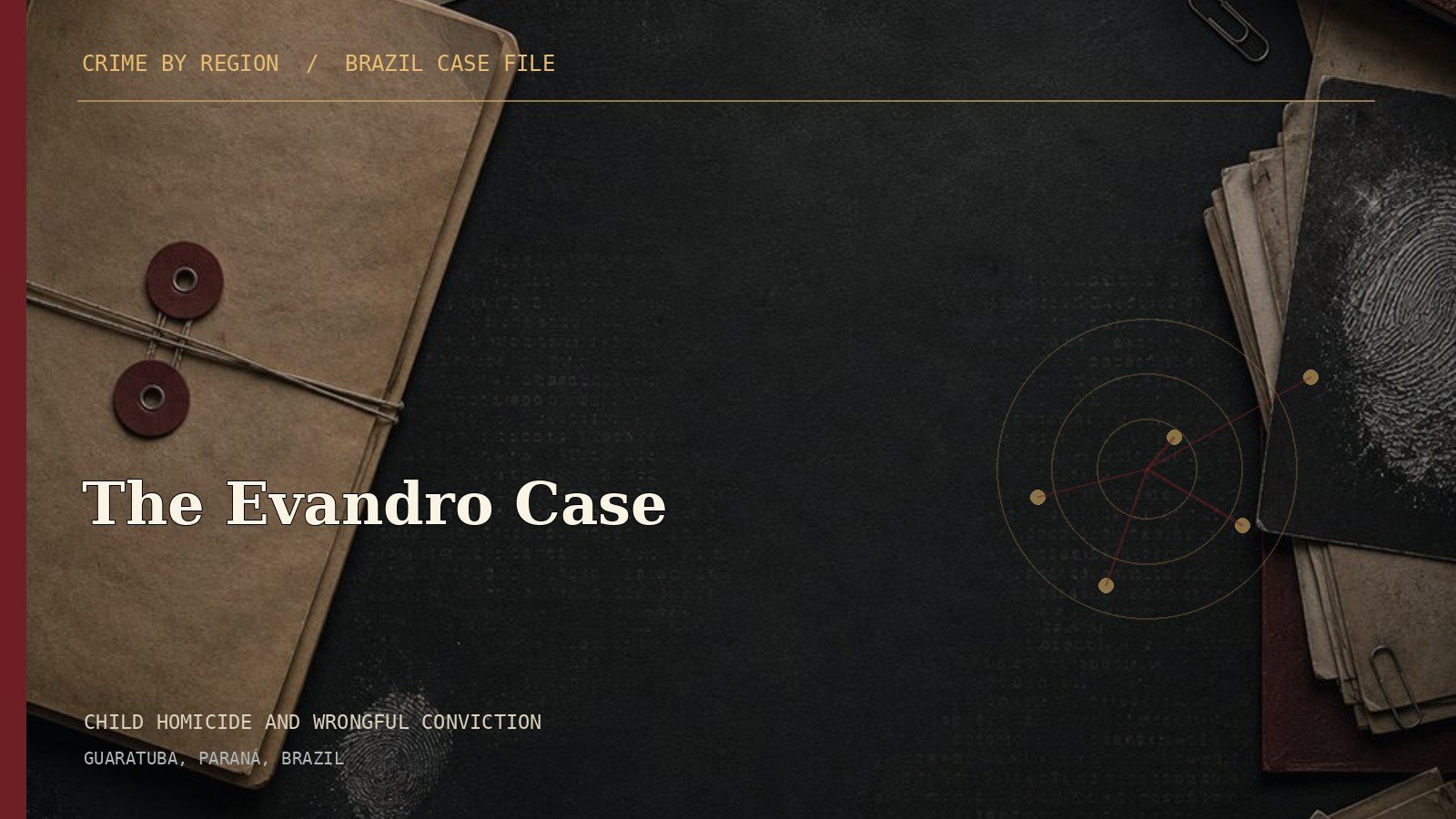 Editorial cover for The Evandro Case