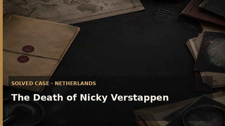Editorial cover for The Death of Nicky Verstappen
